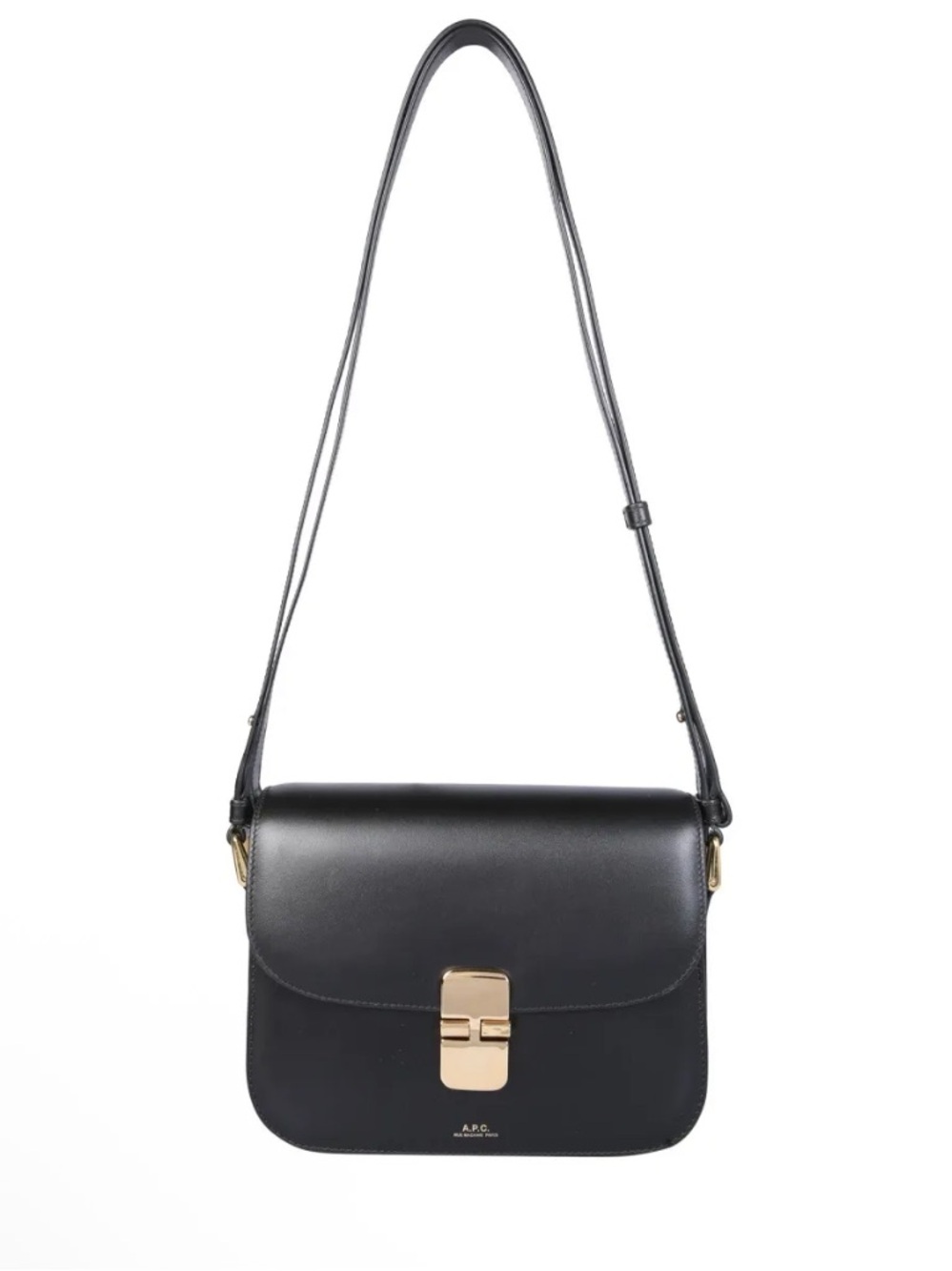A.P.C. Small Grace  black leather shoulder bag